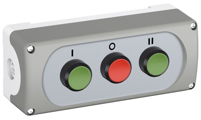 ABB - Gehäusekombi 3-f links 1S:I Mitte 1Ö:O rechts 1S:II tastend CombiLine-Modular 2 Gen
