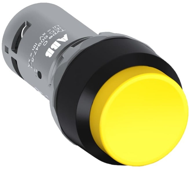 ABB - CP3-10Y-11 Drucktaster hoch, tastend, gelb, 1 Schließer, 1 Öffner