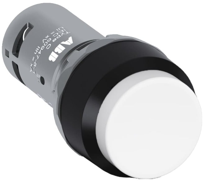 ABB - CP4-10W-10 Drucktaster, rastend, hoch weiss, 1 Schließer