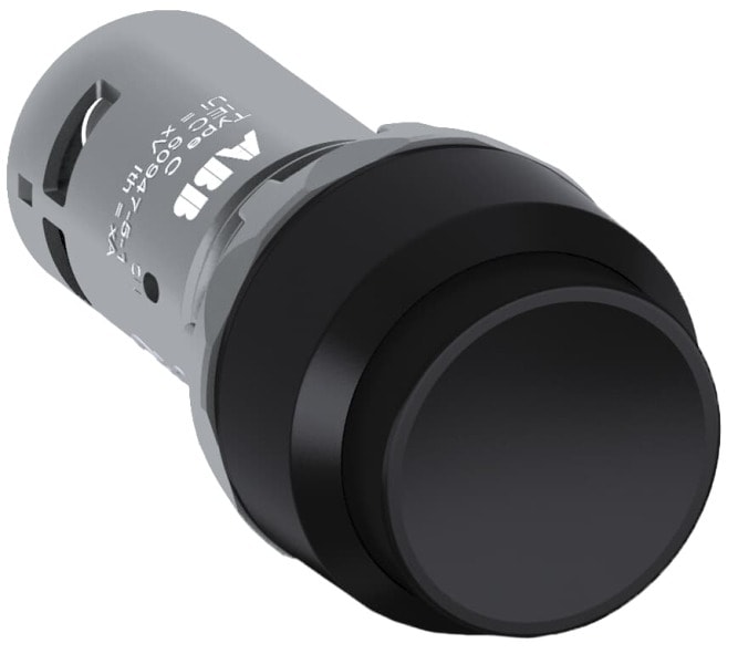 ABB - CP4-10B-11 Drucktaster, rastend, hoch schwarz, 1 Schließer +1 Öffner