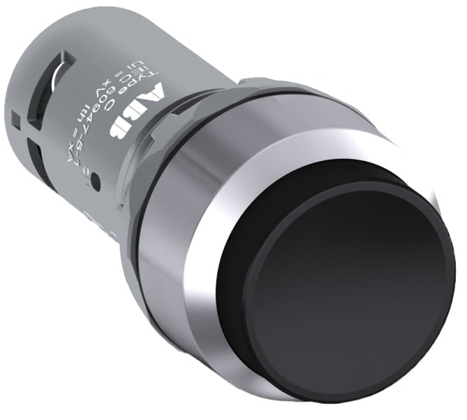 ABB - CP3-30B-11 Drucktaster, tastend, hoch schwarz, 1 Schließer + 1 Öffner