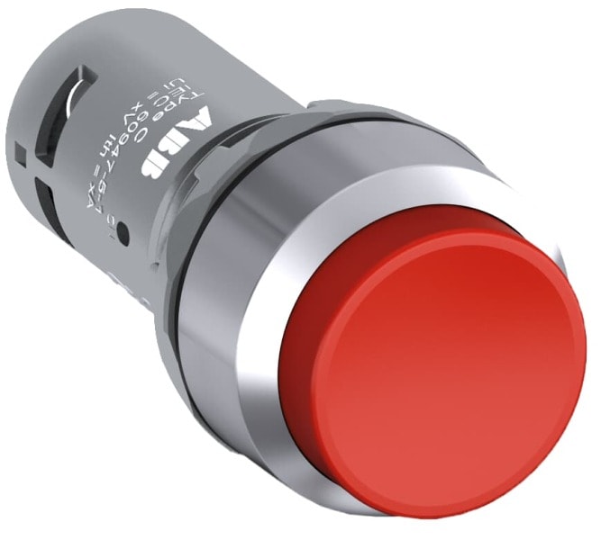 ABB - CP4-30R-11 Drucktaster, rastend, hoch rot, 1 Schließer +1 Öffner