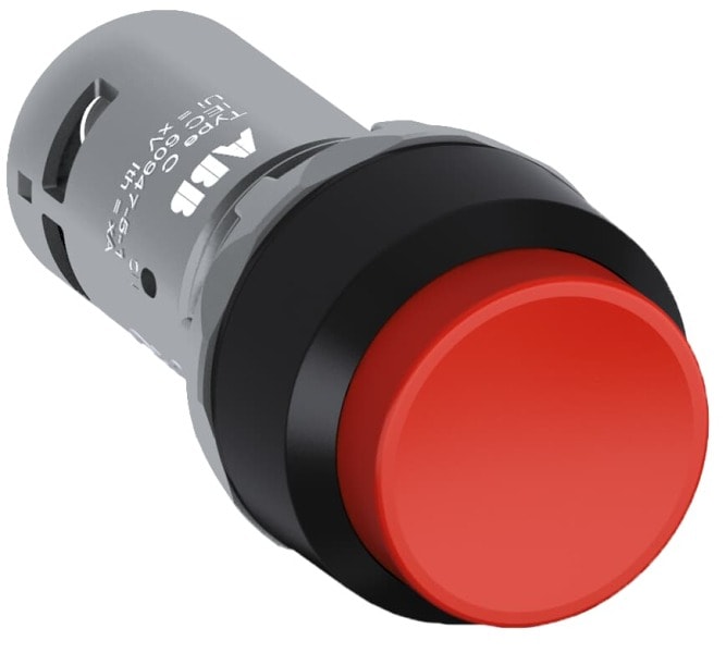 ABB - CP4-10R-11 Drucktaster, rastend, hoch rot, 1 Schließer +1 Öffner
