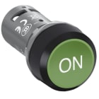 ABB - CP9-1033 Drucktaster tastend flach grün mit weiss ''ON'', 1S+1Ö nicht beleuchtbar