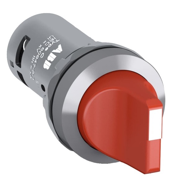 ABB - C3SS1-30R-11 Wahlschalter, rot 3 Stellungen, 1 Schließer + 1 Öffner