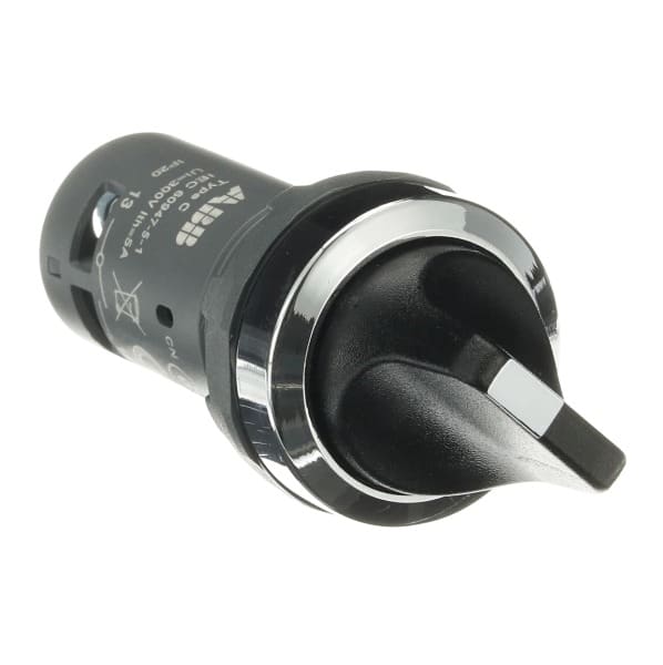ABB - C2SS2-30B-20 Wahlschalter, schwarz, 2 Positionen, chrom, 2 Schließer