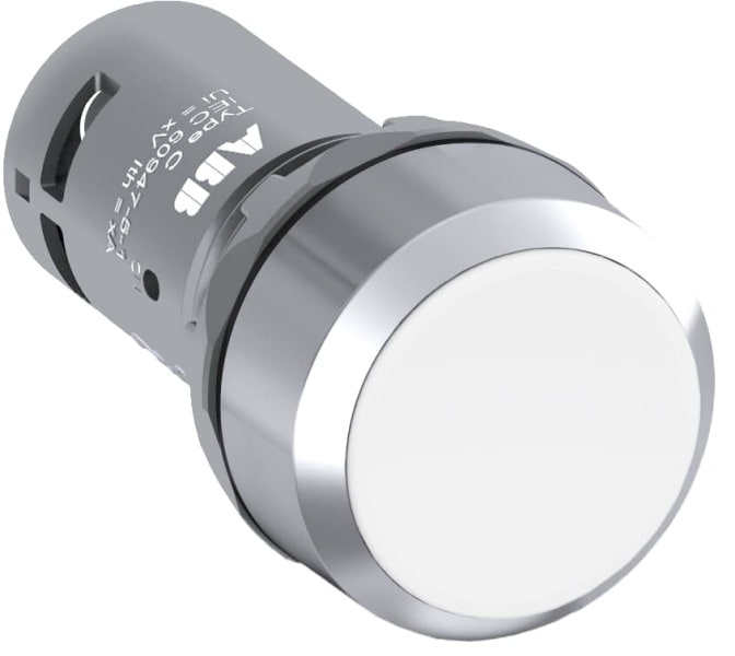 ABB - CP1-30W-10 Drucktaster, tastend, flach weiß, 1 Schließer