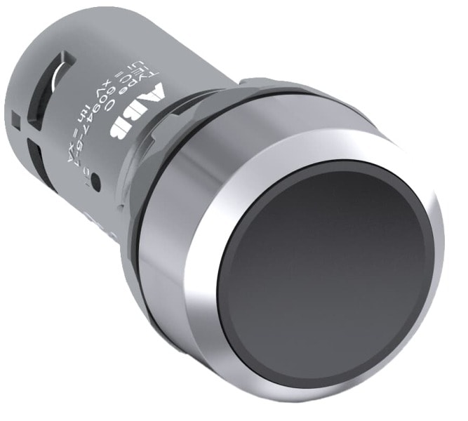 ABB - CP1-30B-11 Drucktaster, tastend, flach schwarz,1 Schließer +1 Öffner