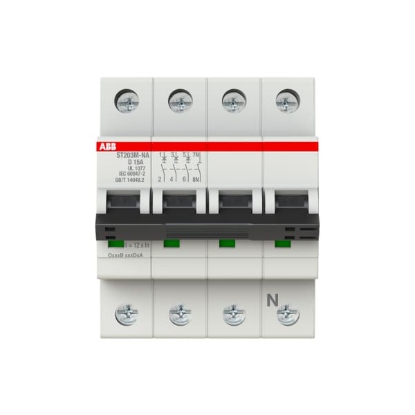 ABB - Automat - ST200M - 3P+N - 15 A - D