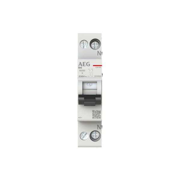 ABB - Automat - EX61NR - 1P+N - 6 A - B(230 V AC) 6 kA