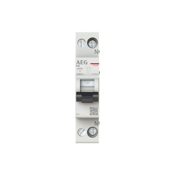 ABB - Automat - EX61NR - 1P+N - 6 A - C(230 V AC) 6 kA