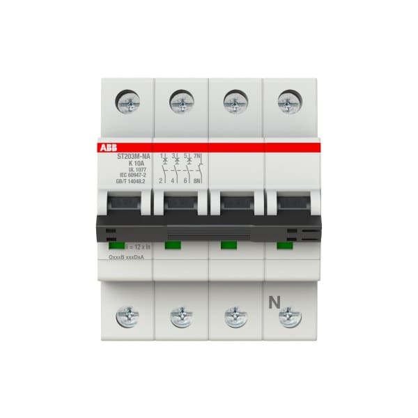 ABB - Automat - ST200M - 3P+N - 10 A - K