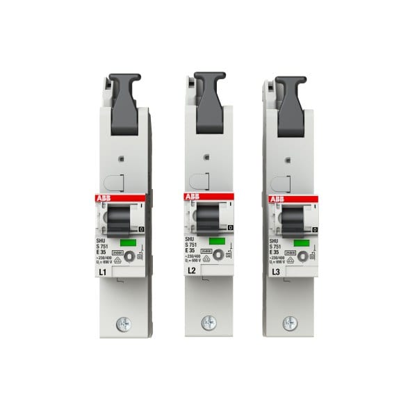 ABB - Hauptleitungsschutzschalter SH-Schalter E-Charakteristik 25kA 35A 1P SetL1 L2 L3