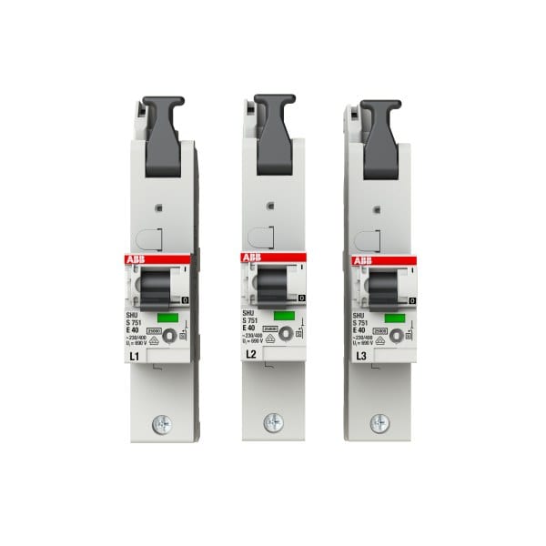 ABB - Hauptleitungsschutzschalter SH-Schalter E-Charakteristik 25kA 40A 1P SetL1 L2 L3