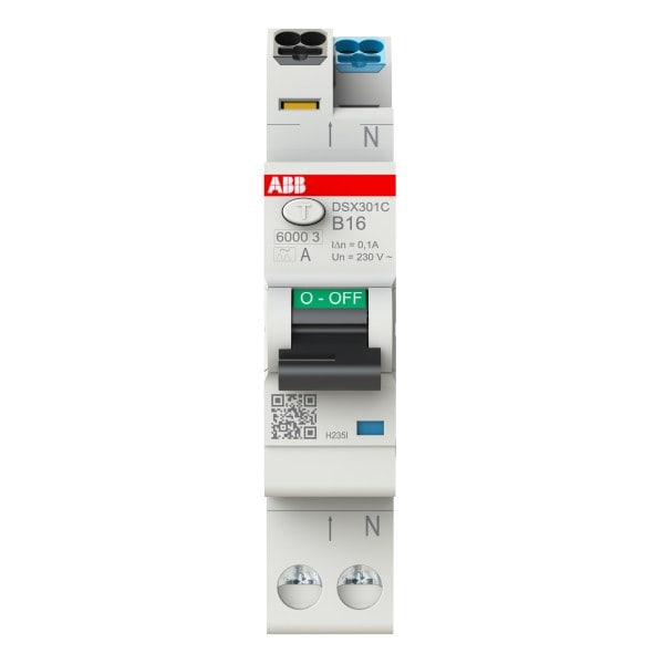 ABB - FI/LS-Schalter DSX301C - 1P+N - Typ A - 100 mA - 16 A - B