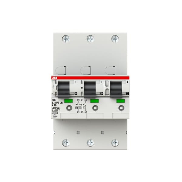 ABB - Hauptleitungsschutzschalter SH-Schalter in K-Char. 25kA 16A 3x1P