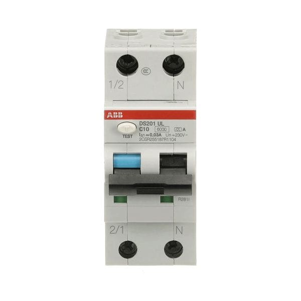 ABB - FI/LS Typ A 1+Npolig Charakteristik C 10A 30mA 6kA UL-Anwendungen