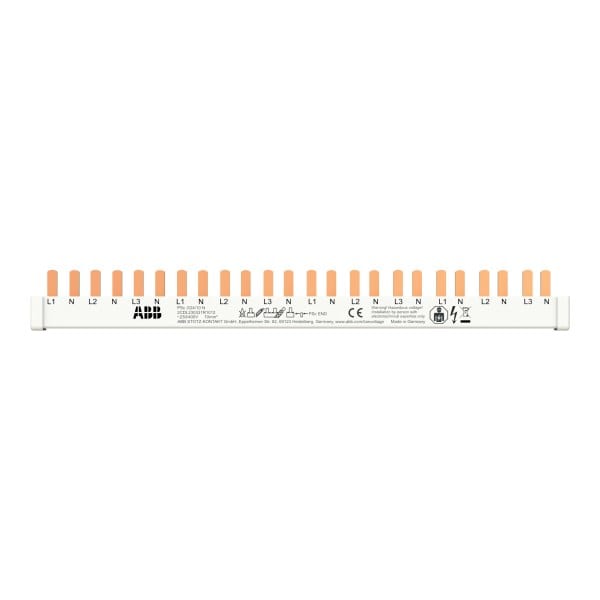 ABB - Phasenschiene 3P+N kürzbar Endkappe PSc-END benutzen 12 Module 24 Pins 10 mm²