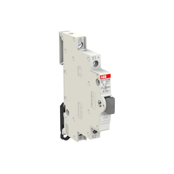 ABB - Leuchttaster 16 A gemäß EN 250 VAC 1S grau 1x LED weiß Modulbreite: 0.5 TE