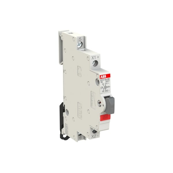 ABB - Leuchttaster 16 A gemäß EN 250 VAC 1S grau 1x LED rot Modulbreite: 0.5 TE