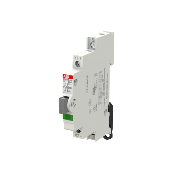 ABB - Leuchttaster 16 A gemäß EN 250 VAC 1S grau 1x LED grün Modulbreite: 0.5 TE