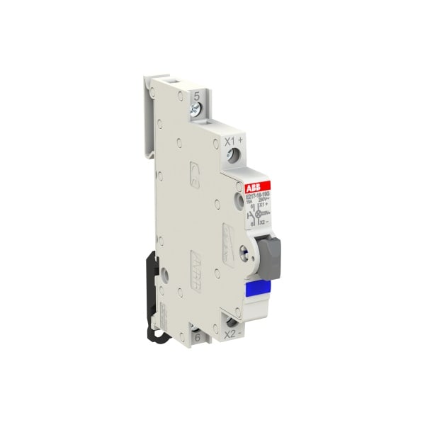 ABB - Leuchttaster 16 A gemäß EN 250 VAC 1S grau 1x LED blau Modulbreite: 0.5 TE