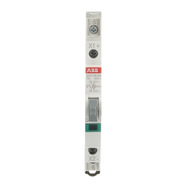 ABB - Leuchttaster 16 A gemäß EN 250 VAC 1S grau 1x LED grün Modulbreite: 0.5 TE