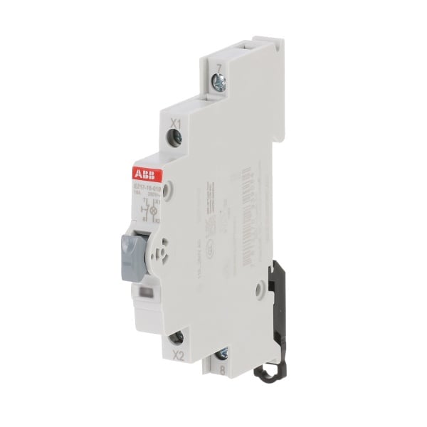 ABB - Leuchttaster 16 A gemäß EN 250 VAC 1Ö grau 1x LED weiß Modulbreite: 0.5 TE