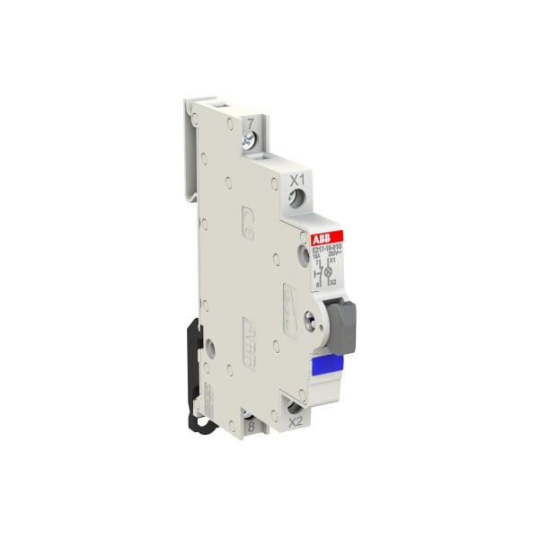 ABB - Leuchttaster 16 A gemäß EN 250 VAC 1Ö grau 1x LED blau Modulbreite: 0.5 TE