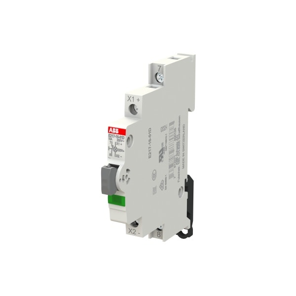 ABB - Leuchttaster 16 A gemäß EN 250 VAC 1Ö grau 1x LED grün Modulbreite: 0.5 TE