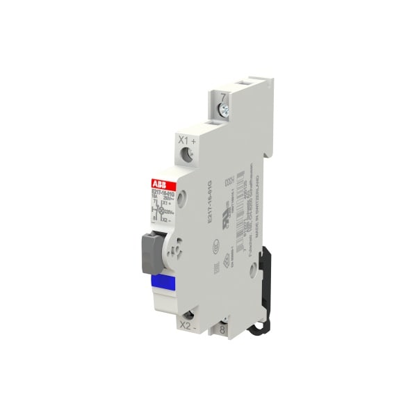 ABB - Leuchttaster 16 A gemäß EN 250 VAC 1Ö grau 1x LED blau Modulbreite: 0.5 TE