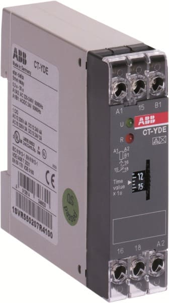ABB - CT-YDE Zeitrelais Stern-Dreieck-Umschaltung, 1We 0,1-10s, 24VAC/DC 220-240VAC