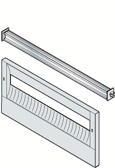 ABB - DIN-Schiene + Abdeckung Höhe 225mm für Gemini Größe 6