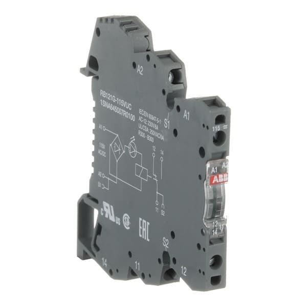 ABB - Interface-Relais R600 1We,A1-A2=115VAC/DC,250V/3mA-6A Mit Goldkontakten