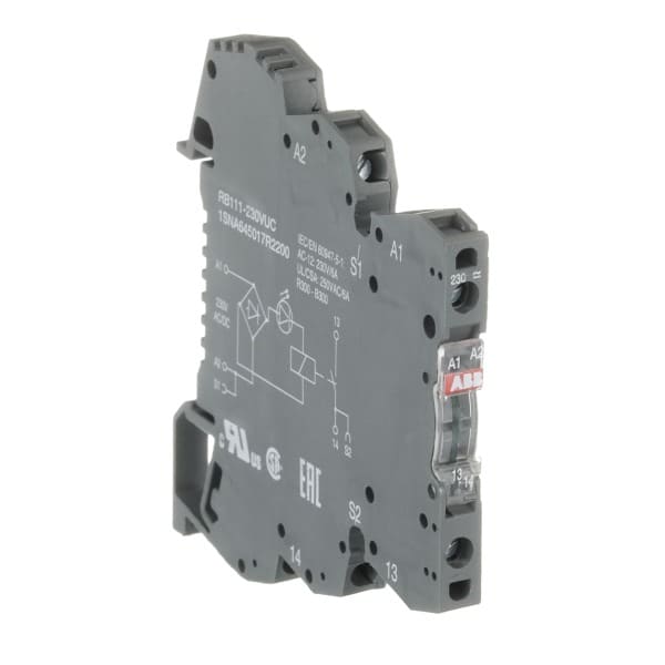 ABB - RB111-230VUC Interface-Relais R600 1S,A1-A2=230VAC/DC,250V/10mA-6A