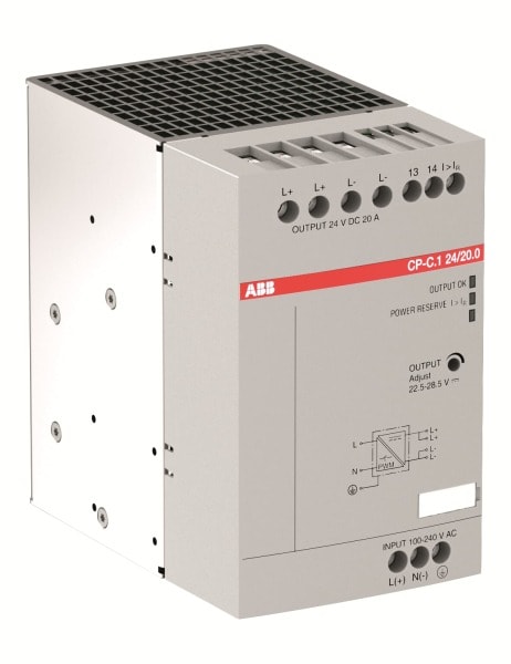 ABB - CP-C.1 24/20.0-L Netzteil In:100-240VAC/90-300VDC Out:DC 24V/20A