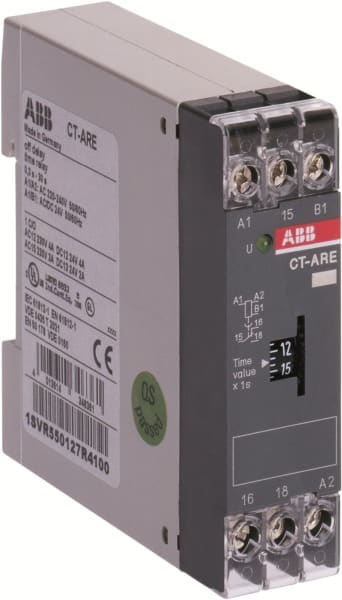 ABB - CT-ARE Zeitrelais rückfallverzögert, ohne Hilfsspannung 1We, 0,3-30s, 110-130VAC