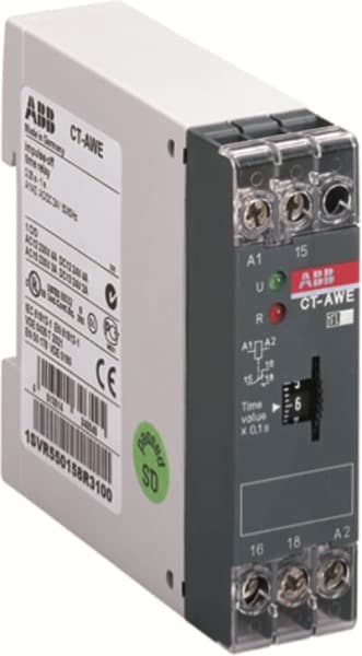 ABB - CT-AWE Zeitrelais, ausschaltwischend 1We, 3-300s, 220-240VAC