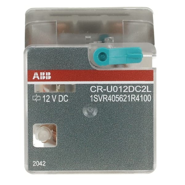 ABB - CR-U012DC2L Steckbares Interface-Relais 2We, A1-A2=12VDC, 250V/10A, LED