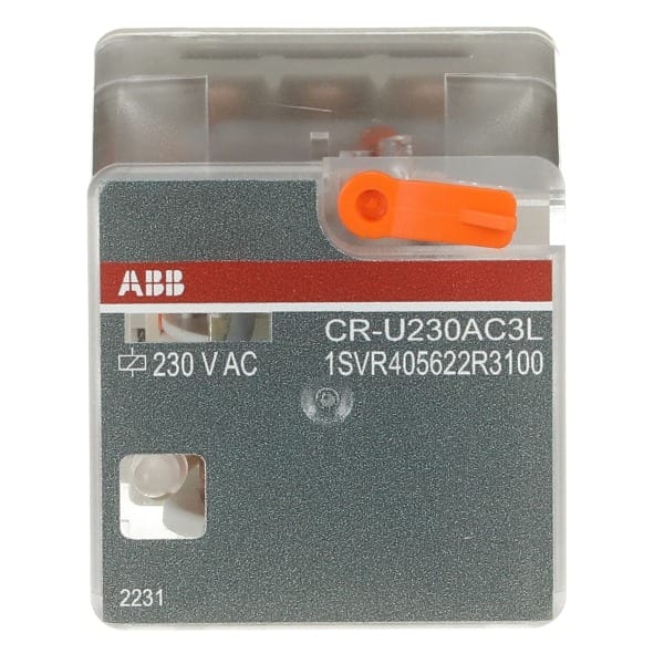 ABB - CR-U230AC3L Steckbares Interface-Relais 3We, A1-A2=230VAC, 250V/10A, LED
