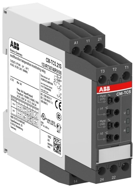 ABB - Temperaturüberwachungsrelais Temp.-bereich -50...+50°C 24VAC/DC