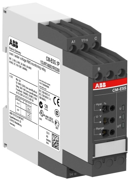 ABB - CM-ESS.1P Spannungsüberwachungsrelais 1We, B-C=3-600VRMS, 24-240VAC/DC