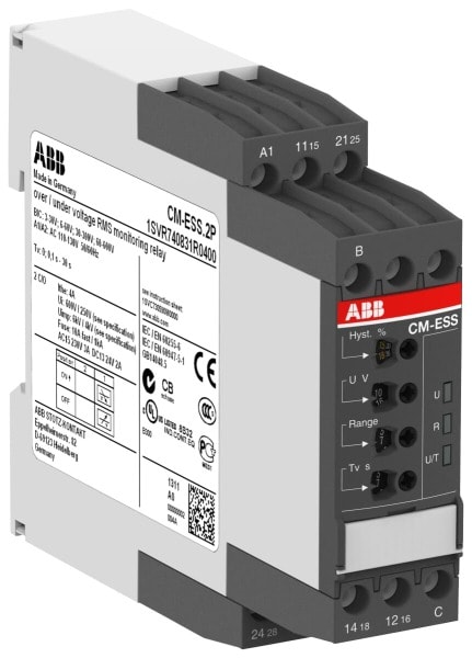 ABB - CM-ESS.2P Spannungsüberwachungsrelais 2We, B-C=3-600VRMS, 24-240VAC/DC