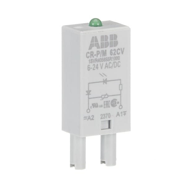 ABB - CR-P/M 62CV Steckmodul Varistor und LED grün, 6-24VAC/DC