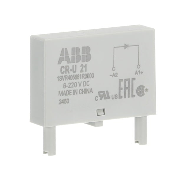ABB - CR-U 21 Steckmodul Verpolschutz, 6-220VDC, A1+, A2 -