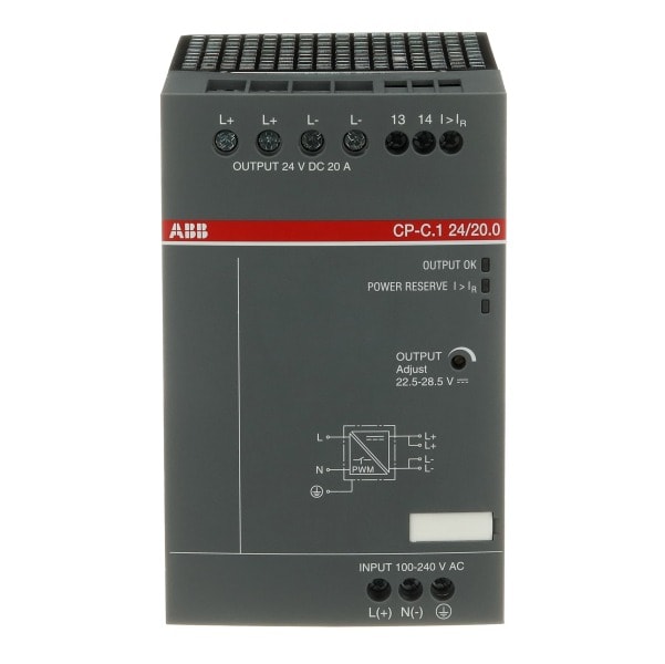 ABB - CP-C.1 24/20.0 Netzteil In:100-240VAC/90-300VDC Out:DC 24V/20A