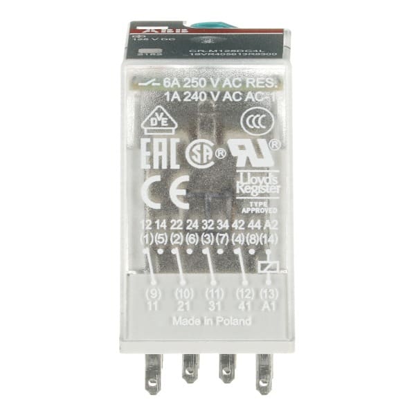 ABB - CR-M125DC4L Steckbares Interface-Relais 4We, A1-A2=125VDC, 250V/6A, LED