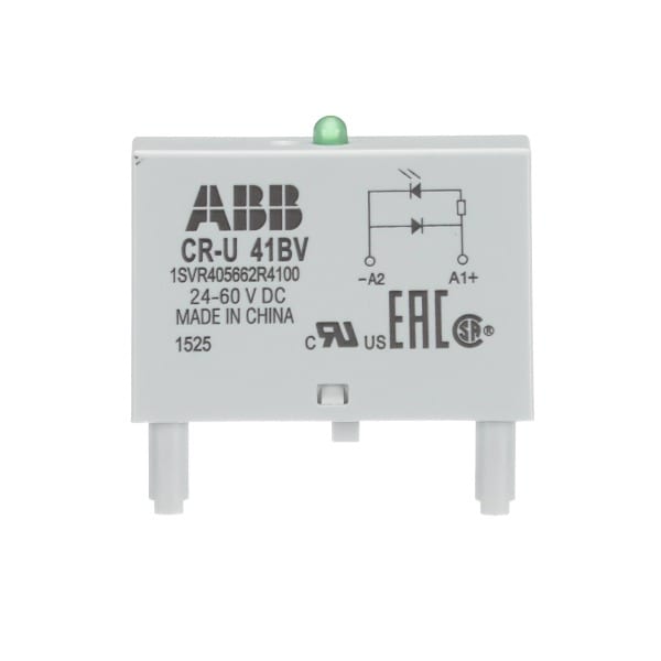 ABB - CR-U 41BV Steckmodul Diode und LED grün, 24-60VDC, A1+, A2-