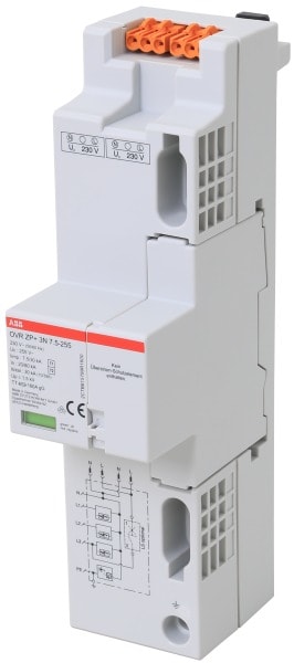 ABB - OVR ZP+ 3N 7.5-255 SPD T1+2+3 4p TT/TNS 7.5/30kA ohne Sicherungsautomat