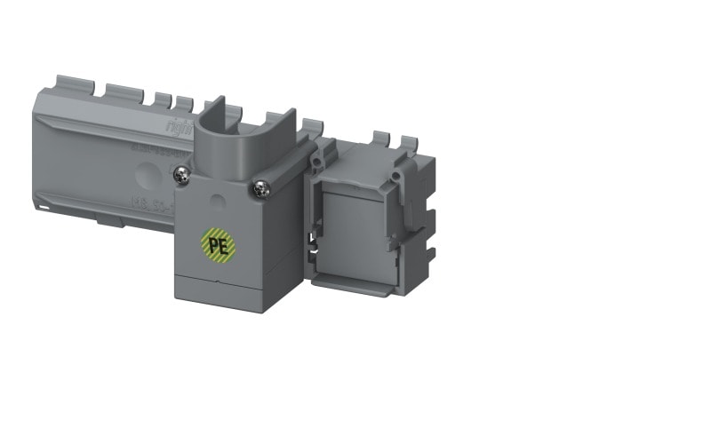 ABB - Einspeiseblock 250A Zusatzsockel rechts PE Smissline TP PowerBar Bolt-On